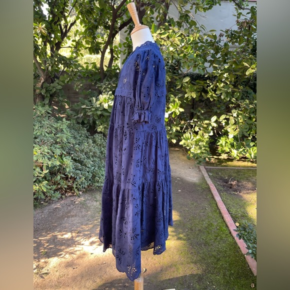 Kate Spade Butterfly Eyelet Tiered Dress - size XS - Picture 3 of 6